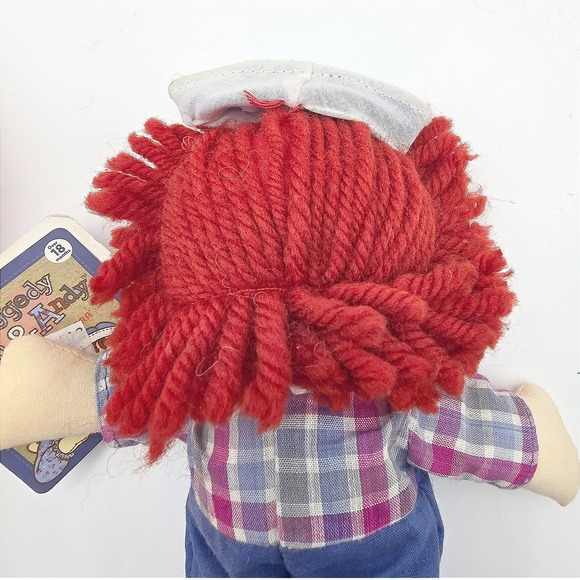 2012 Aurora Raggedy Ann & Andy Dolls Pair 9" Classic Plush Hasbro Ann Has Tag - Picture 7 of 14